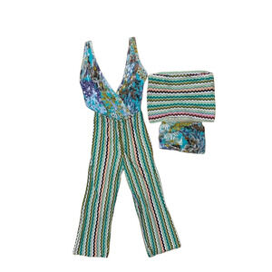 Missoni Made in Italy Silk Knit Jumpsuit 2 in 1 Tube Top Floral Size 44‎ $3400